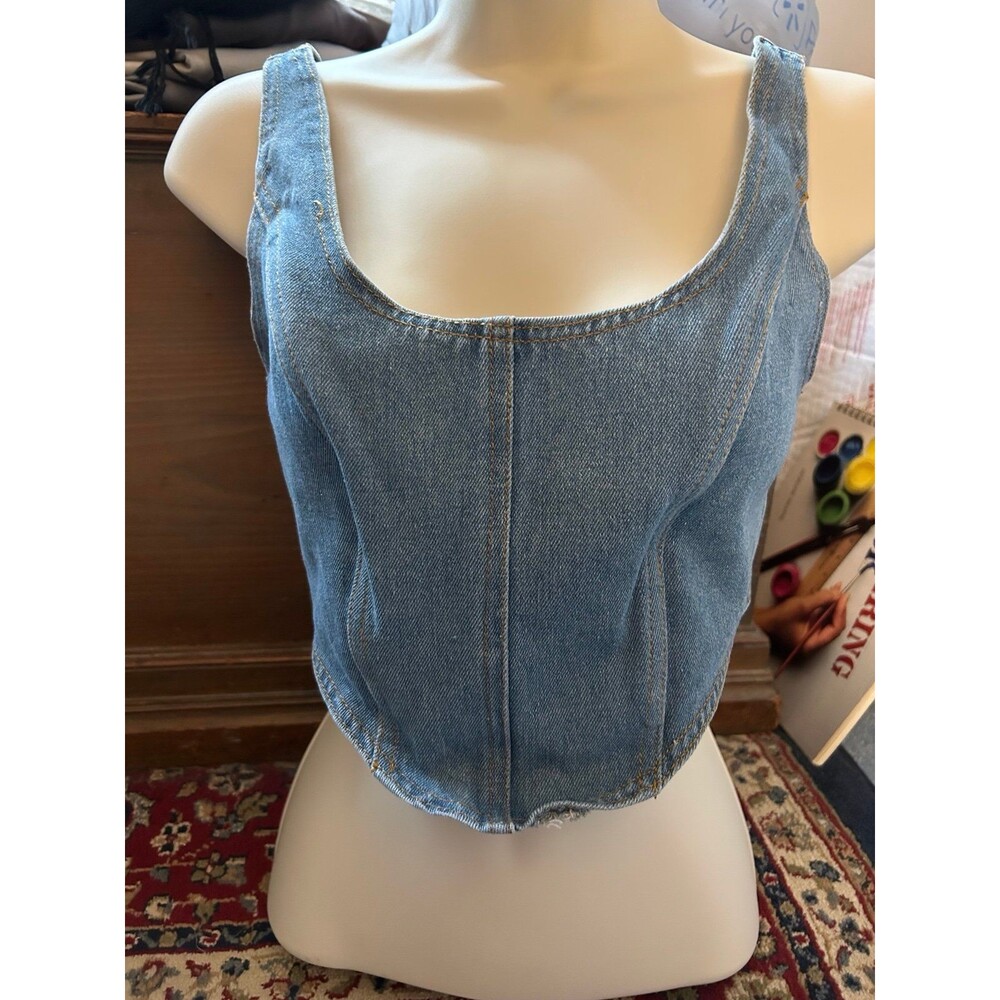 Pretty Little Thing Denim Corset - 4